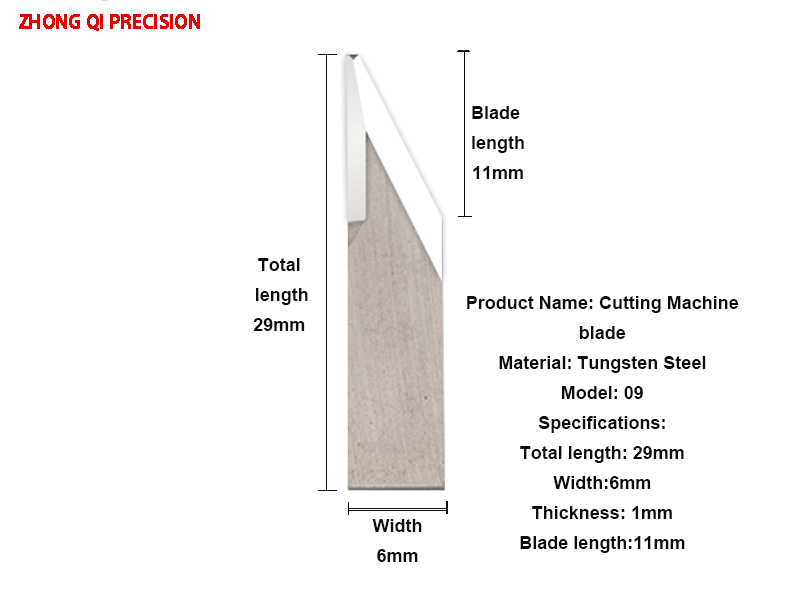 Zhongqi Precision Tungsten Carbide Swinging Blade