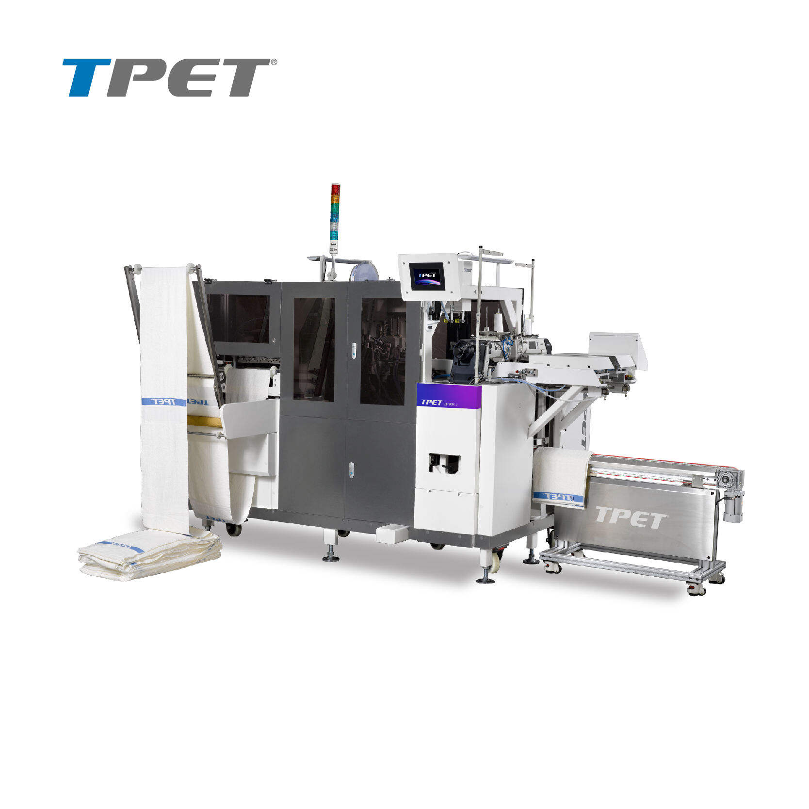 Industrial Automatic Terry Towel Cross Cutting & Hemming Machine ET-5835-Ⅱ