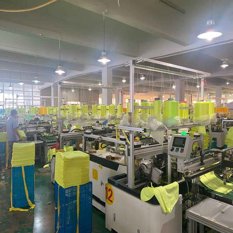 industrial automatic microfiber towel cross cutting overlock machine et 5811-3