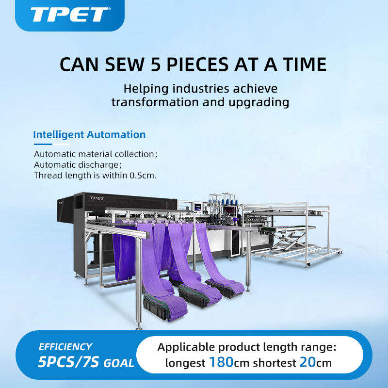 automatic multi lane towel cross cutting hemming machine et 5301-6