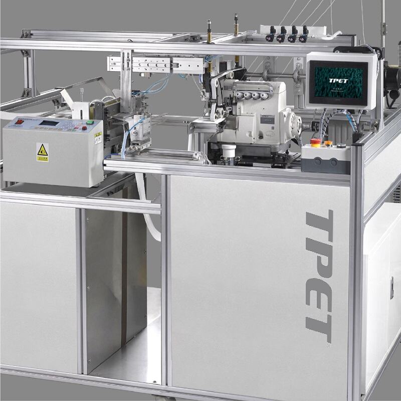 fully automatic medical bandage cutting sewing machine with velcro attaching et 3632 ii-1
