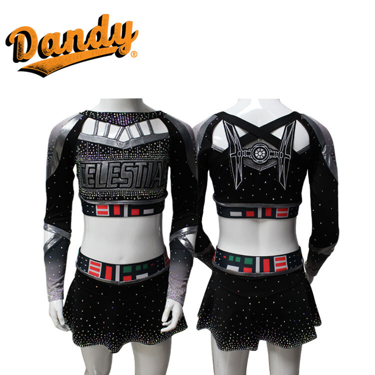 Competition Custom Sideline Rhinestone All star Kids Cheer Training Uniform Cheerleading Uniform