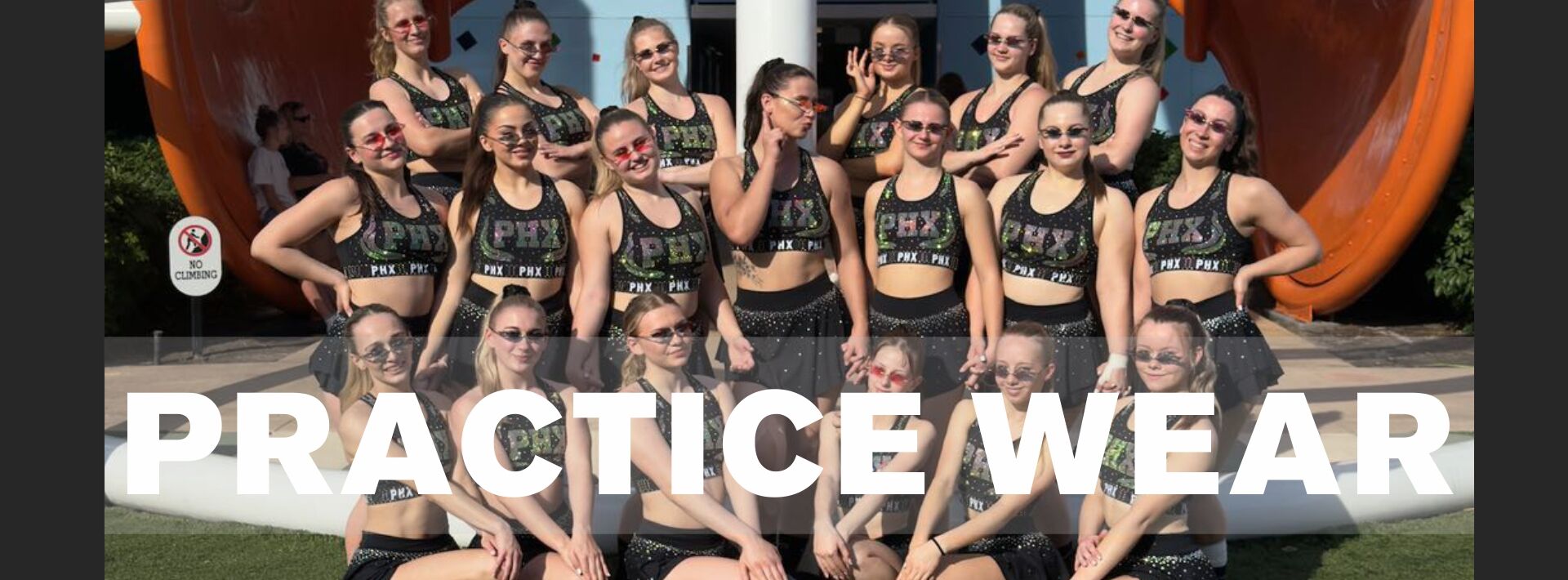 Shiny Sparkle Practice Wear Set with Rhineatones