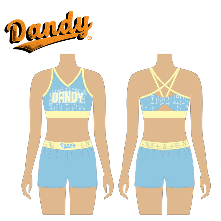 Hot Selling Crop and Short Low Moq Cheer Practice Wear with Factory Price for High School Grils and Boys