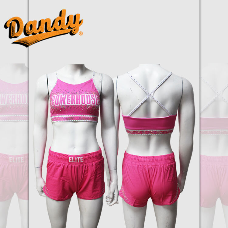 ODM Breathable Moisture Wicking Stretch Fabric Cheerleading Gym Outfit Team Order Custom Cheer Practice Wear Set