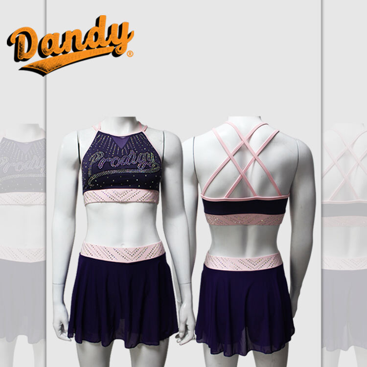 Professional Custom Sublimation Crop Top and Shorts Custom Design Cheerleading Practice Wear