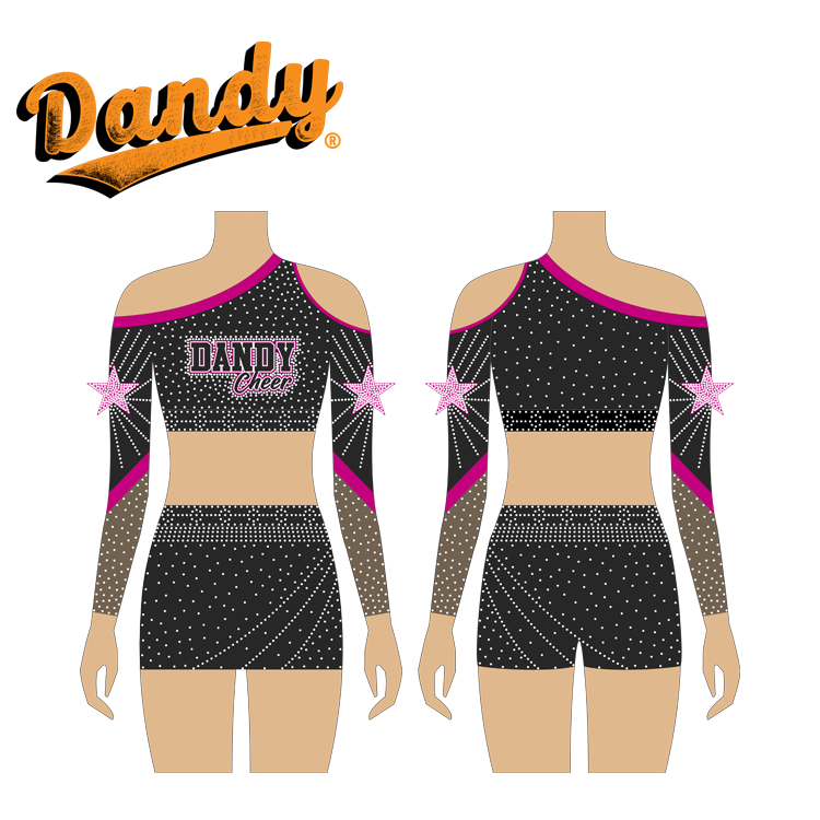 2025 Yeni Gelen Kadın Cheerleading Üniforması Strasslı Cheer Üniforması