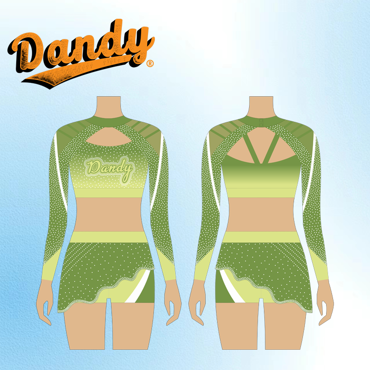 Çok Satan Yeni Tasarım Cheerleading Üniforması Strasslı Cheer Crop Top ve Etekler Kızlar İçin