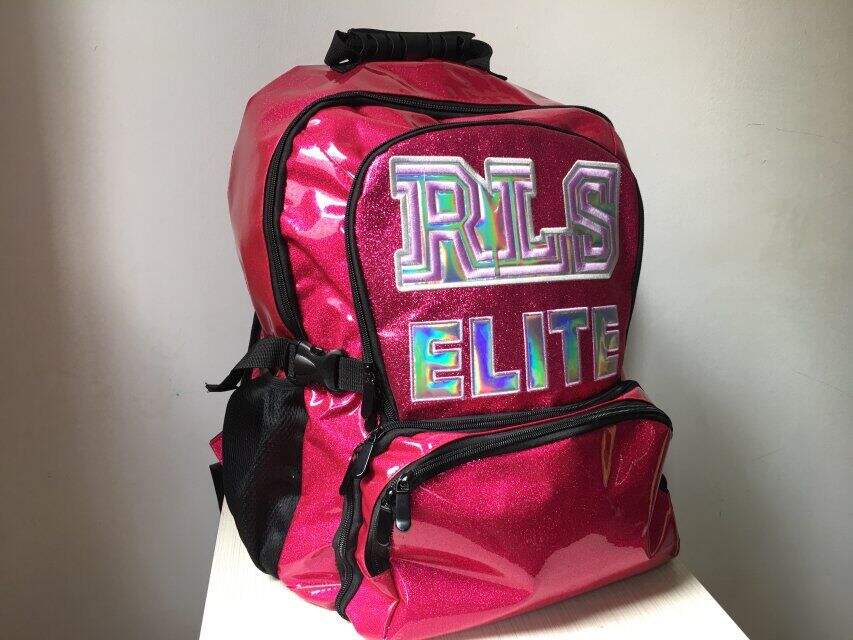 Customize your cheer backpacks with your team's logo and colors