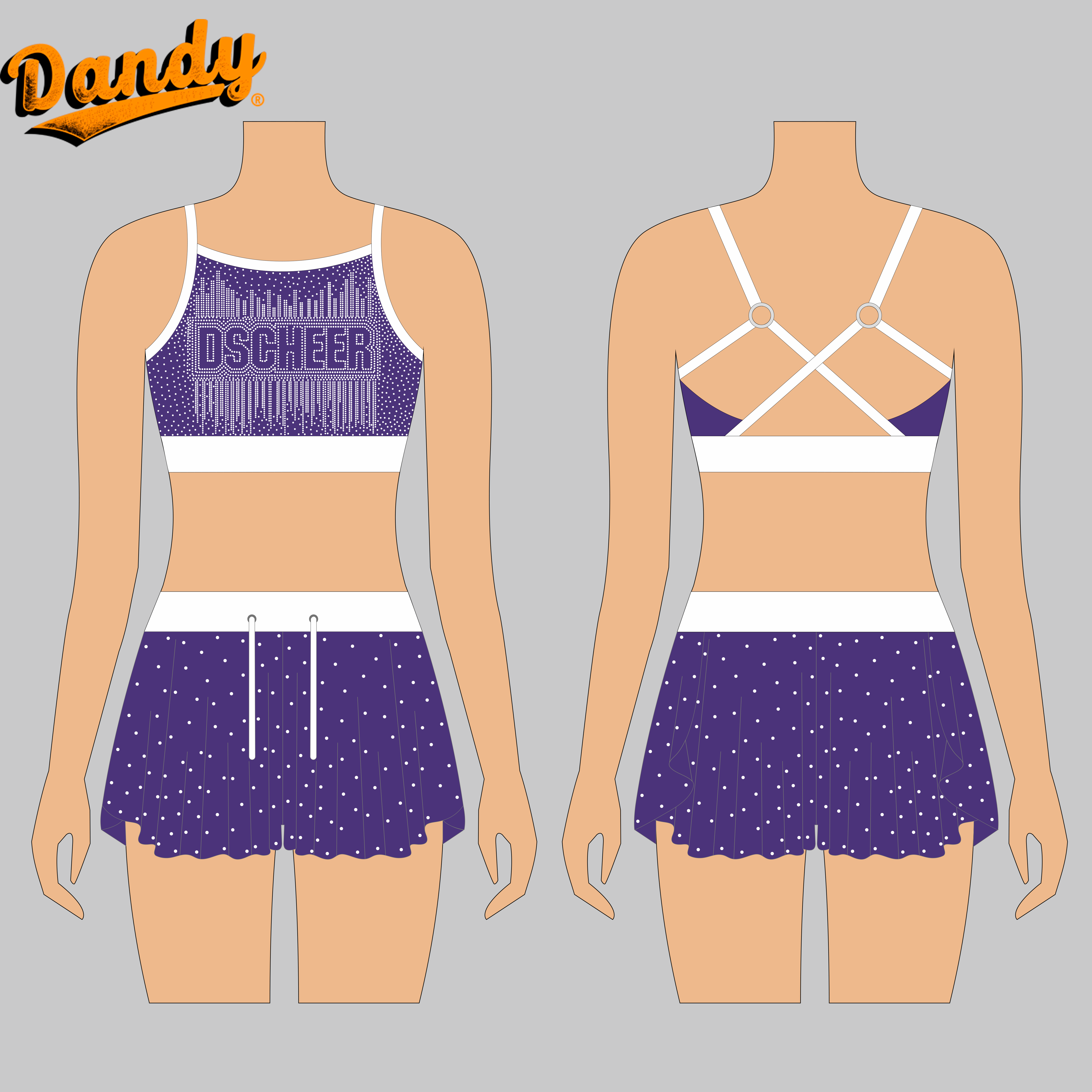 High Quality Comfortable Sublimated Cheerleading Practice Wear Custom Print Training Tank Top and Skirt