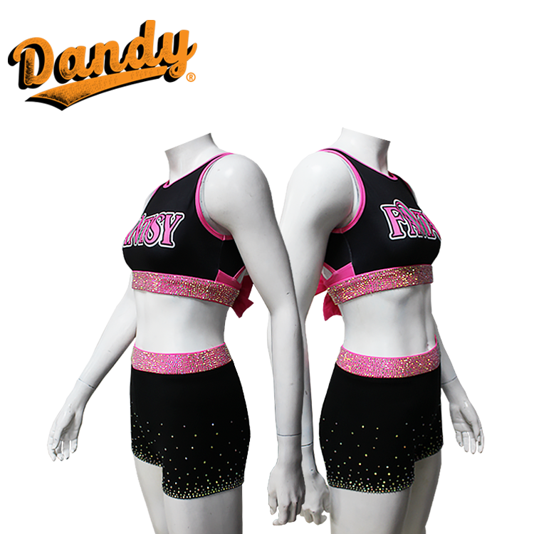 College Cheerleader Uniform Women Cheer Crop Top and Skirts Custom High School Youth Practice Wear