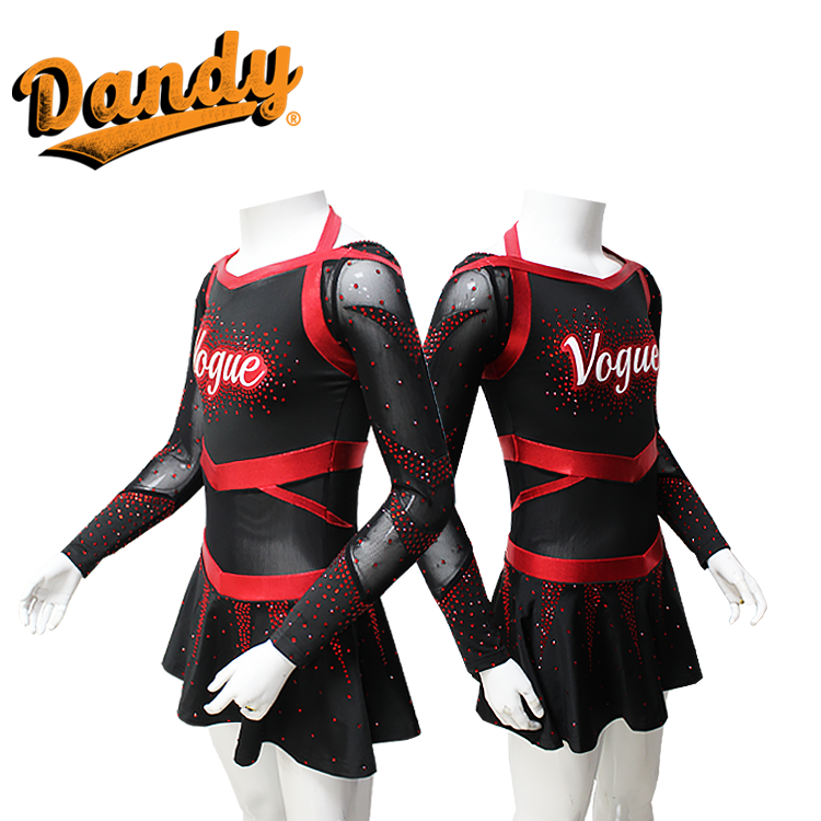 Factory Price Custom Colorful Rhinestones for Cheer Uniforms Sublimation Design Cheerleading Uniforms Supplier