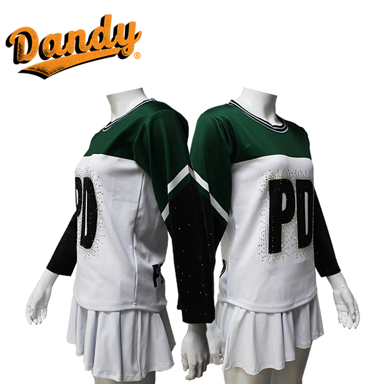 Customized Made Hockey Jersey with Rhinestones Sublimation Design Cheerleading Team Supplier School Sizes