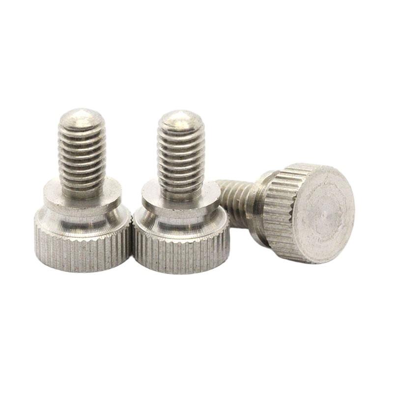 Stainless Steel Socket Hexagon Non Slot Phillips Slot Thread Knurled Screw