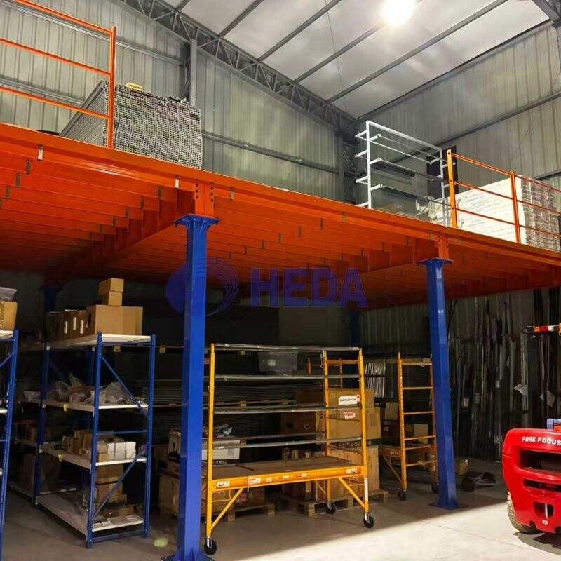 I-Beam Mezzanine with Medium-Duty Shelving-Uruguay