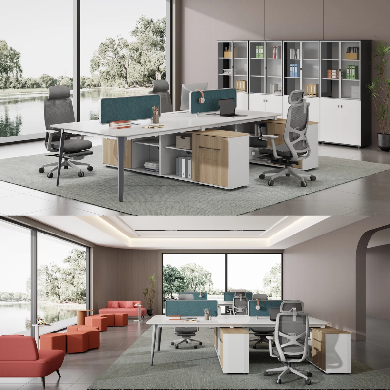 Sales of Modern Design Workstations Desks with Cabinets 2-6 person Workstations Desks