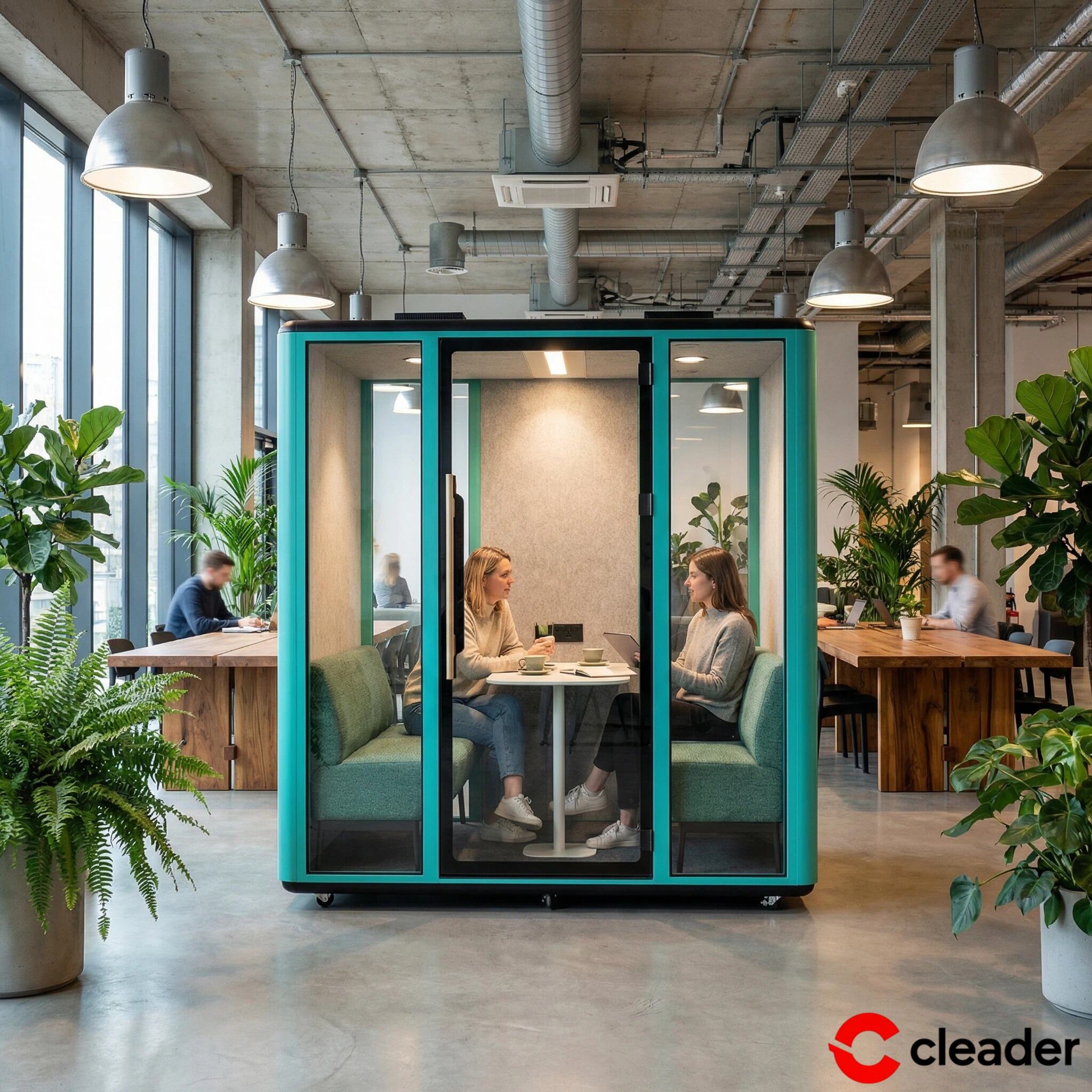 ¿Dónde puede comprar al por mayor cabinas de reuniones para dos personas duraderas y con estilo?