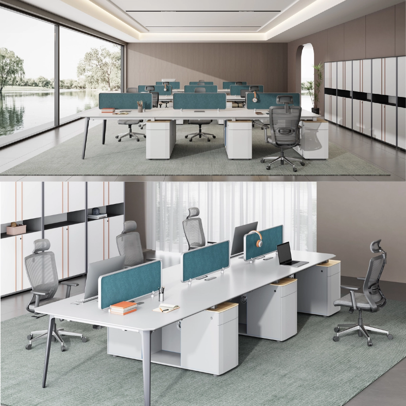 Modern Design Standard Size Modular Workstation Desk 2-6 Seater Staff Desk