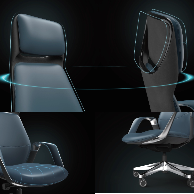 Leisure Ergonomic Office Chair Executive Boss Manager Chairs Genuine Leather