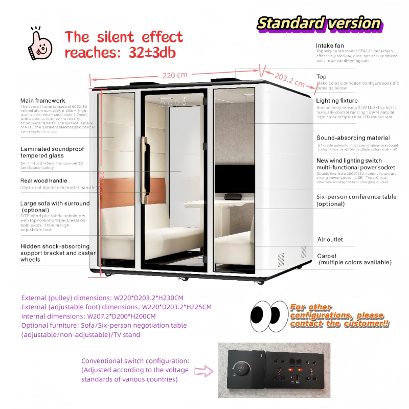 Modern Executive Meeting Pods Smart Modular Mobile Phone Booths
