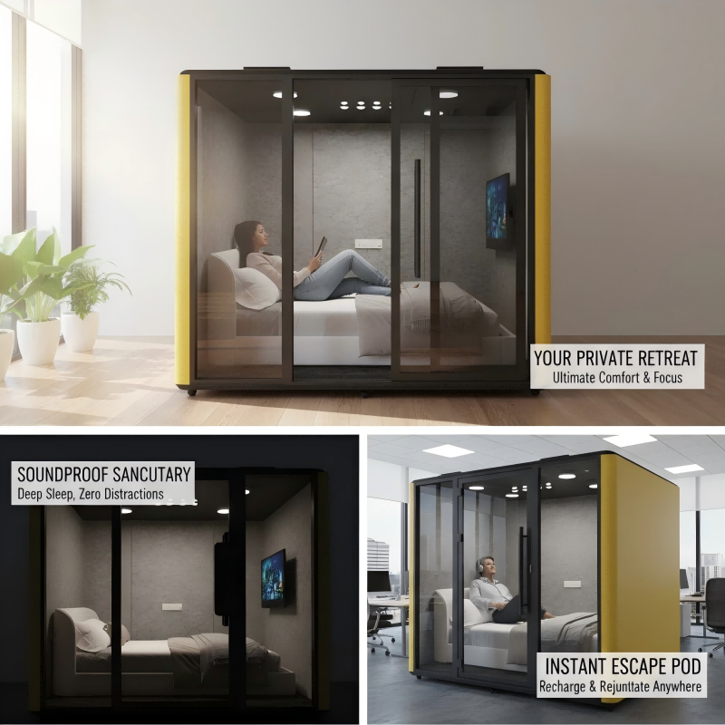 Prefabricated Sleeping Cabin Intelligent Soundproof Portable Sleeping Pods