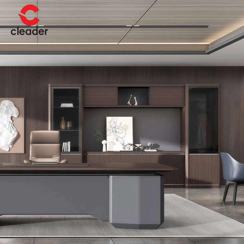 Modern Luxury Executive Board Leadership Office Wooden File Cabinet