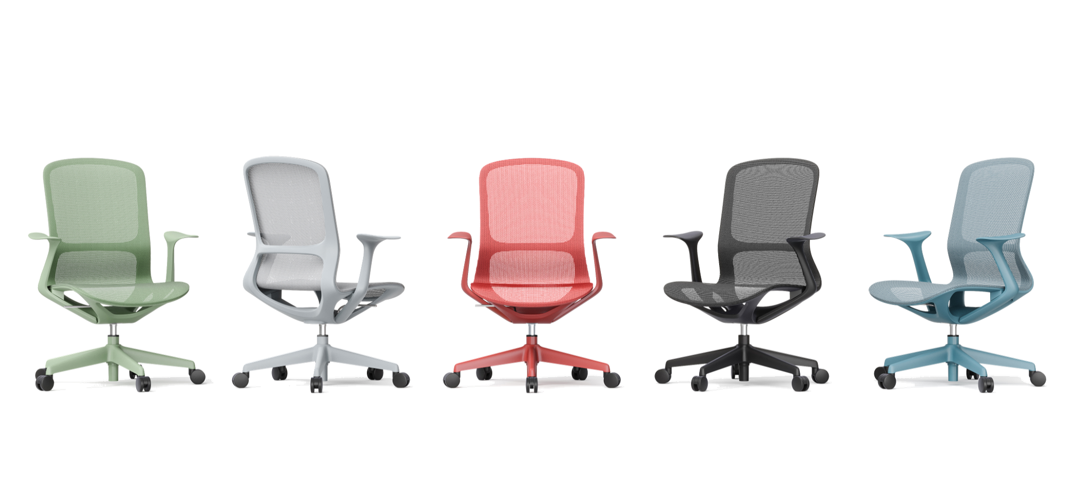 Modern Mesh Comfortable Ergonomic Chair with Full Mesh Cushion Five-star Legs-内容插图-1.png