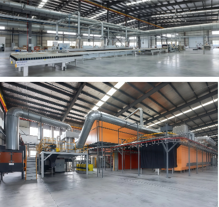 Automated metal and panel spraying lines