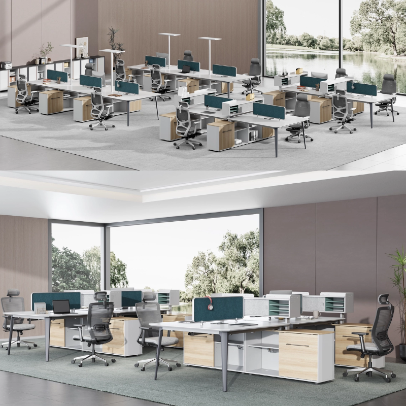 Furniture Manufactures Simple Design Wood Staff Office Table Work Station