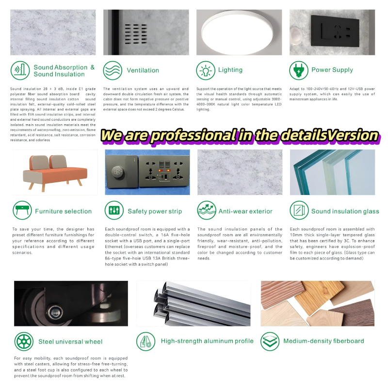 Silent Pod Portable Office Pod steel frame mobile multi-functional booth