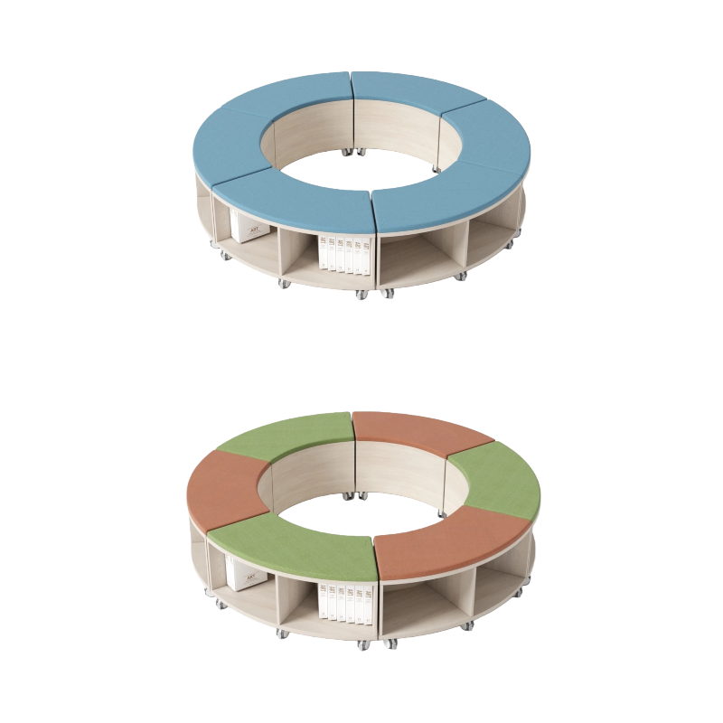 Interactive Modular Circular School Library Student Rest Area Leisure Sofa 