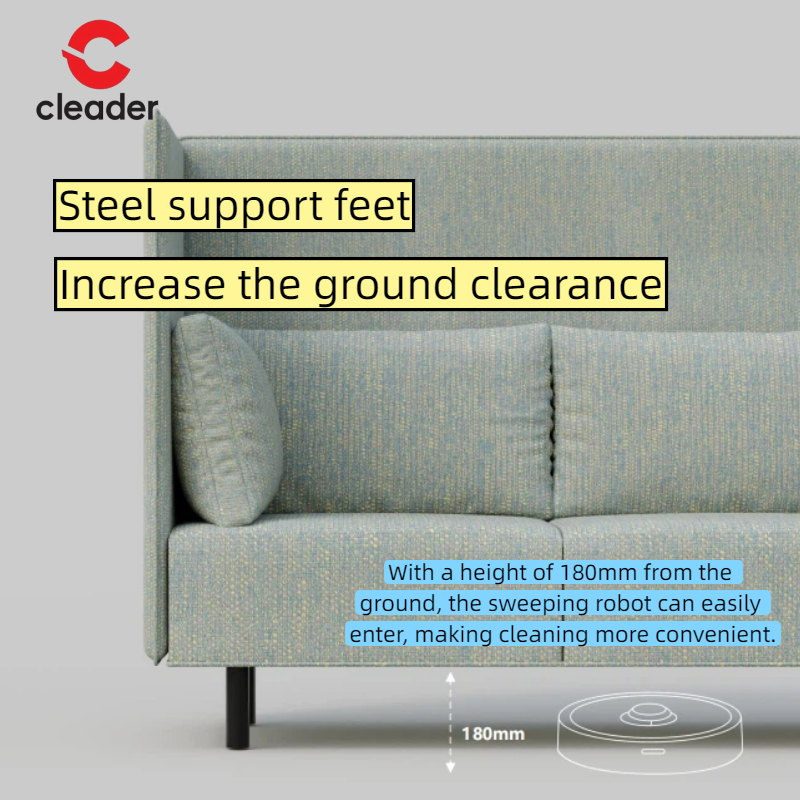 Modern 2-Seater Office Booth Seating High-Back Sofa Fabric Commercial Furniture