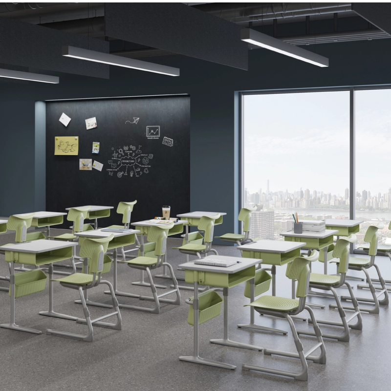 School Furniture Classroom Desks and Chairs Student Height Adjustable Table