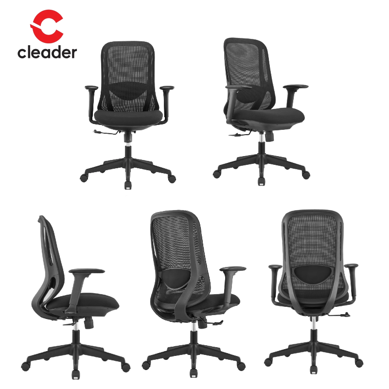 Modern Lumbar Design Swivel Mesh Office Chair with Adjustable Armrest