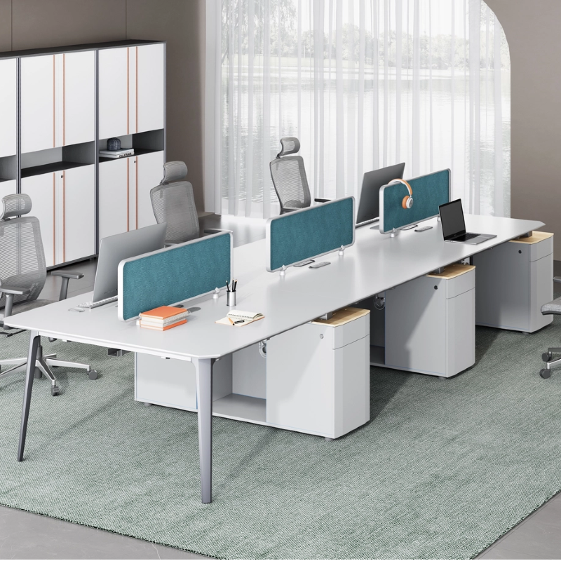 Modern Design Standard Size Modular Workstation Desk 4-6 Seater Staff Desk