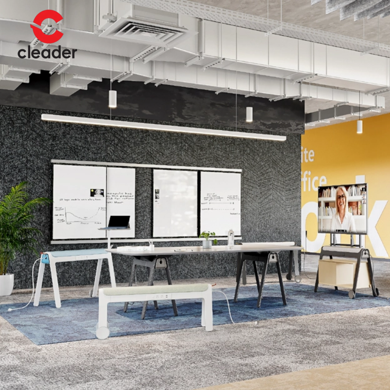 Modern Office Furniture Conference Table Wood Panel for Meetings Conferences