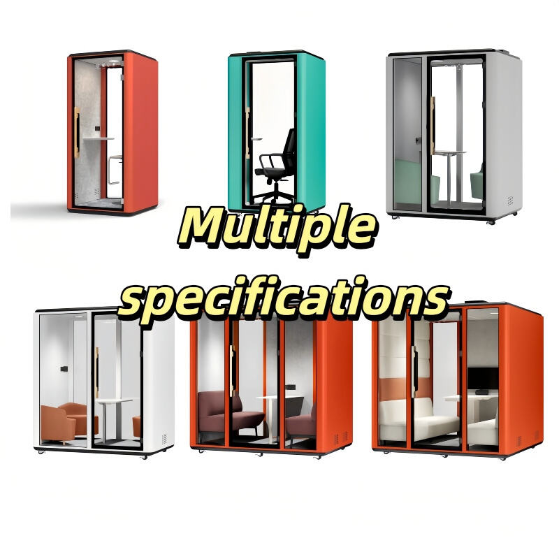 Modern soundproof steel frame office working space furniture for phone booth