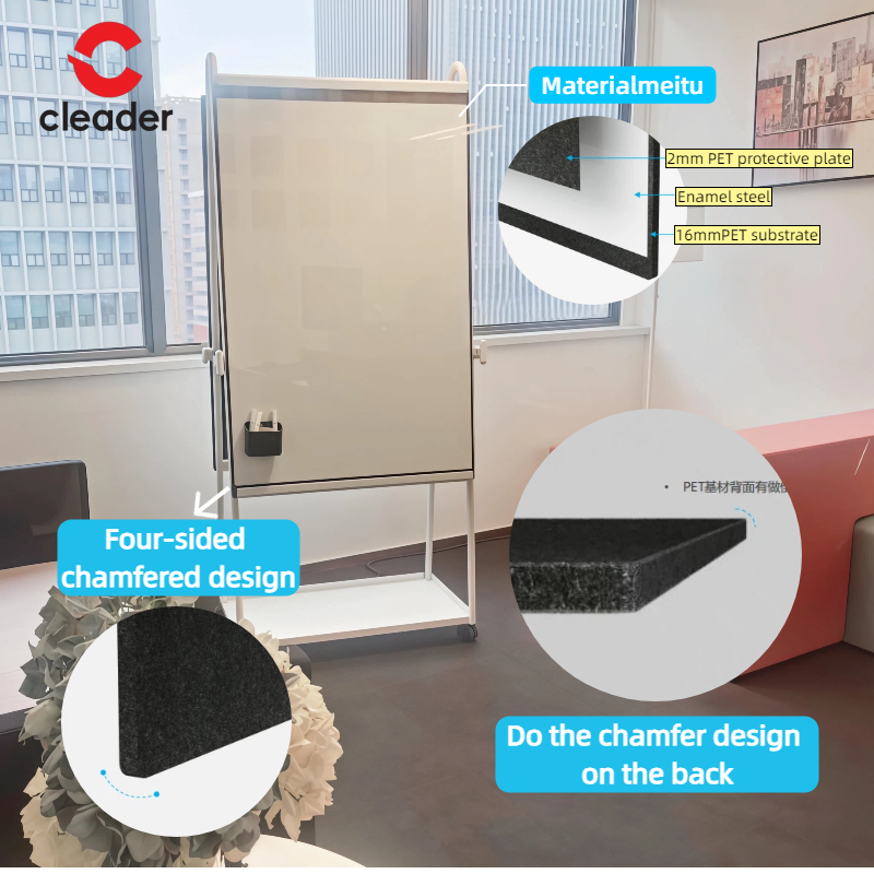 Slide the Whiteboard Dry Erase Board with Pen Holder Whiteboard Eraser Water-based Pen