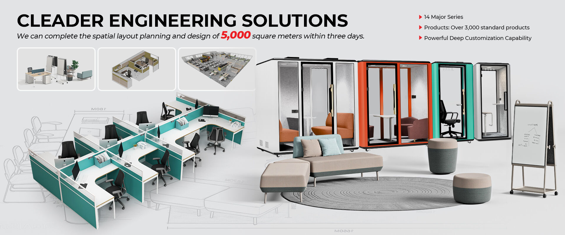 Soundproof Pod, Meeting Pods, Cubicle Workstation Supplier - Cleader