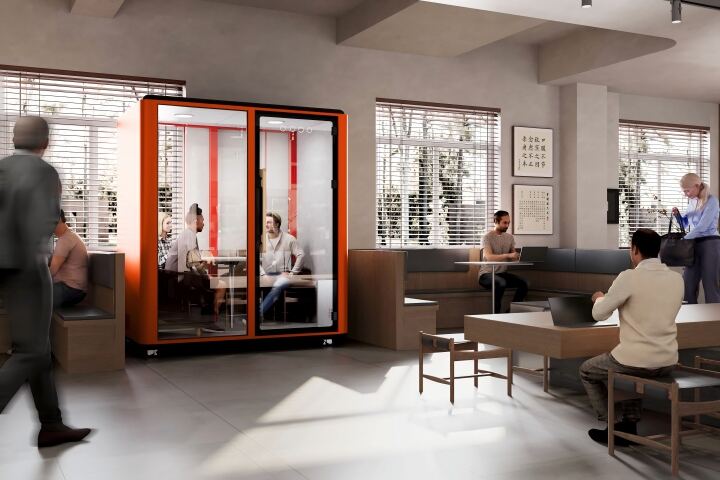 Modern Detachable Soundproof Aluminum Frame Meeting Pod for 2-3 People-6应用场景.jpg