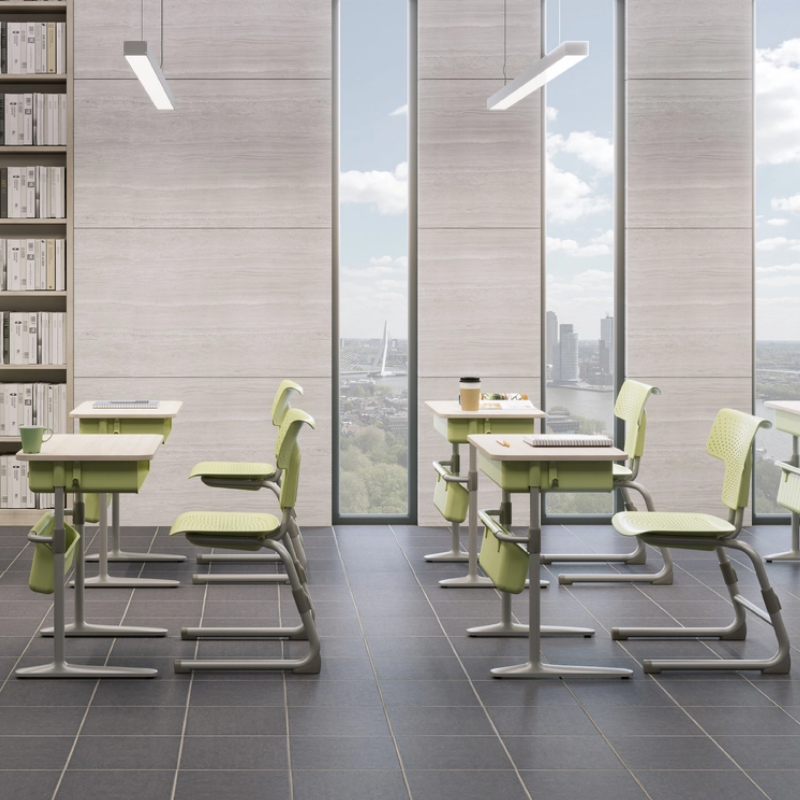 School Furniture Classroom Desks and Chairs Student Height Adjustable Table