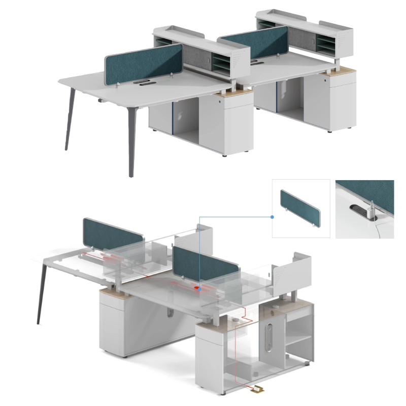 Furniture Manufactures Simple Design Wood Staff Office Table Work Station