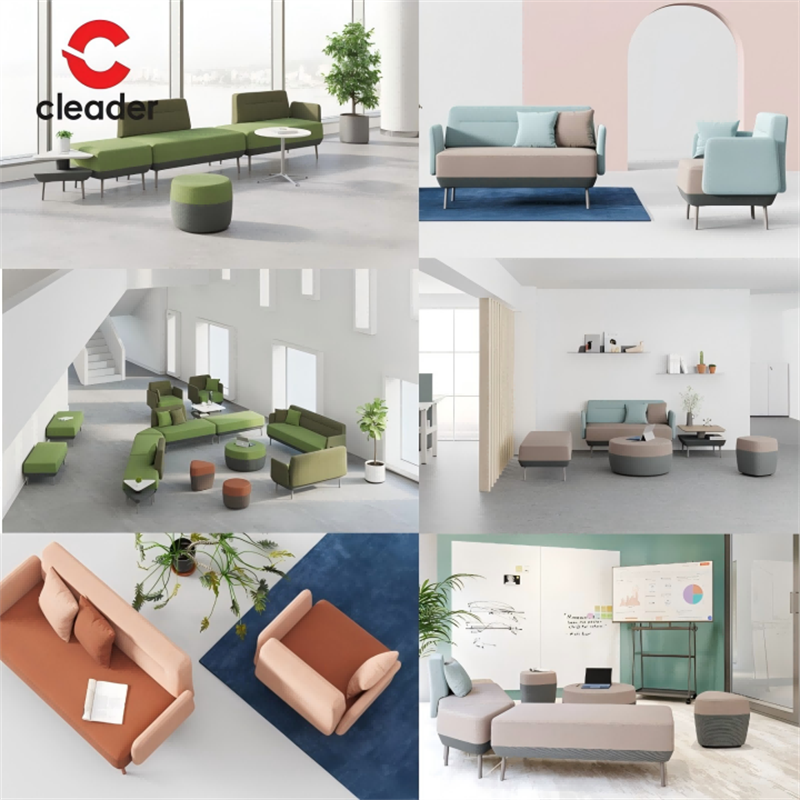 Luxury Sectional Sofa Office Commercial furniture fabric modern Office sofa
