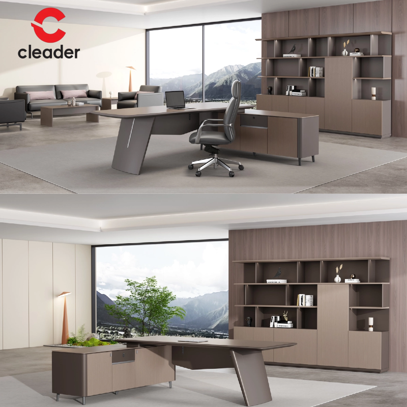High Quality Italian Luxury Unique L Shape Wooden Executive Office Desks