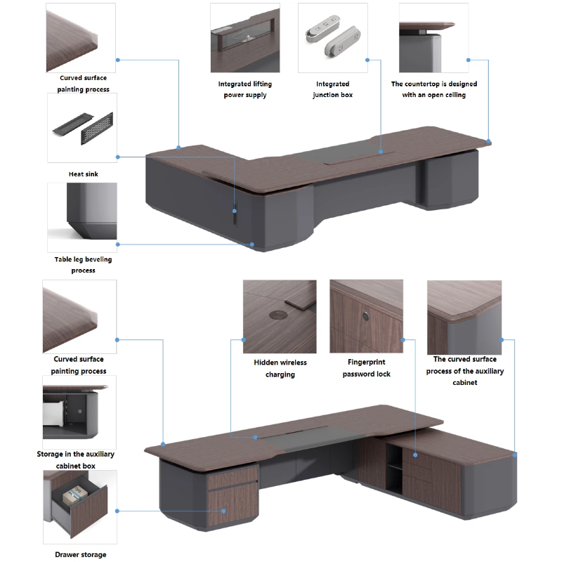 Modern Design Luxury Office Table Luxury Boss Desk/Ceo Desk Office Furniture
