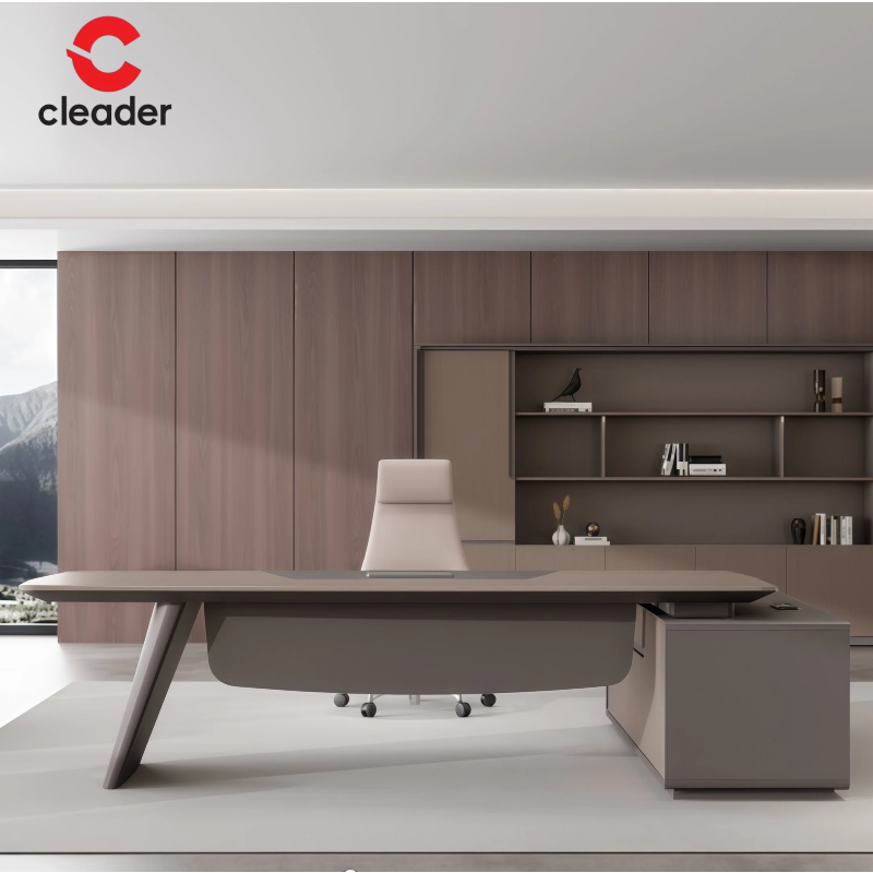 High Quality Italian Luxury Unique L Shape Wooden Executive Office Desks