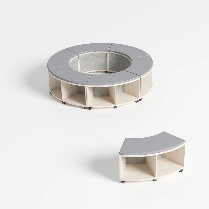 Interactive Modular Circular School Library Student Rest Area Leisure Sofa 