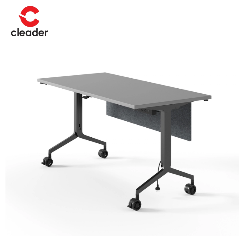 Modern Design Training Table with Flip Top Aluminum Alloy Frame Flip Top Table