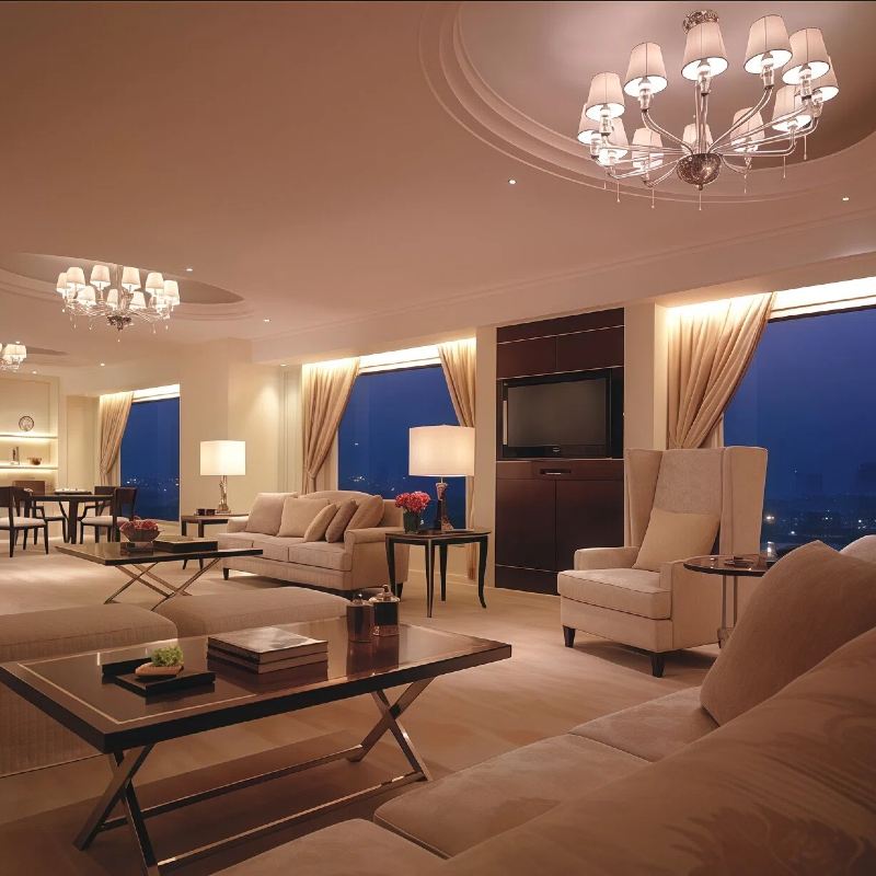 Light Luxury Hotel Lobby Lounge Sofa Reception Area Table and Chair Combination