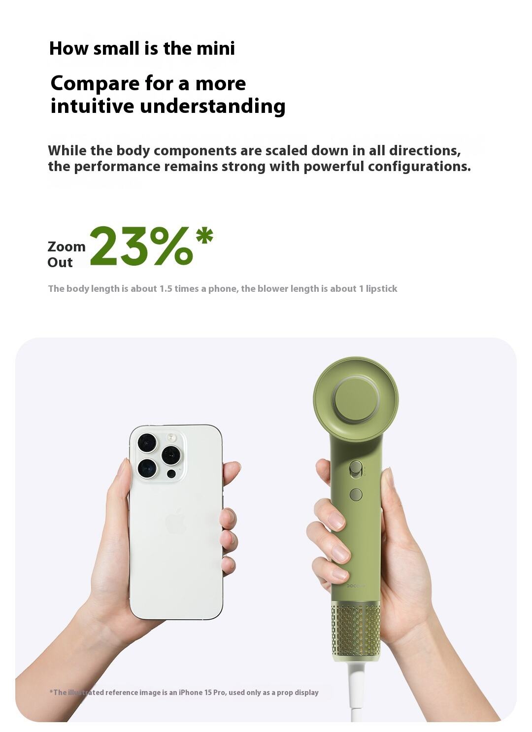 xiaomiyoupin doco high speed mini hair dryer for kids -3